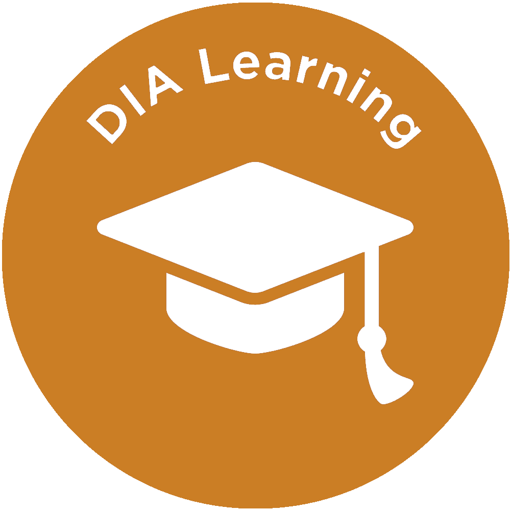 DIA Learning icon with a graduating cap graphic
