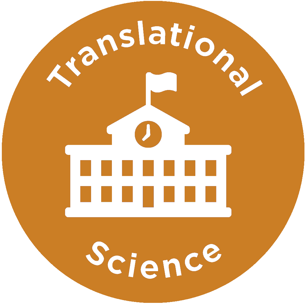 Translational Science icon with a city hall graphic