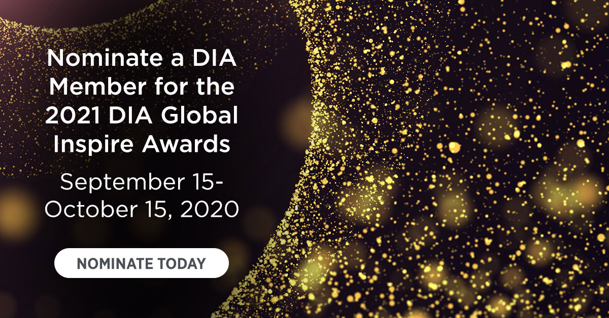 2021 DIA Global Inspire Award Nomination Advertisement