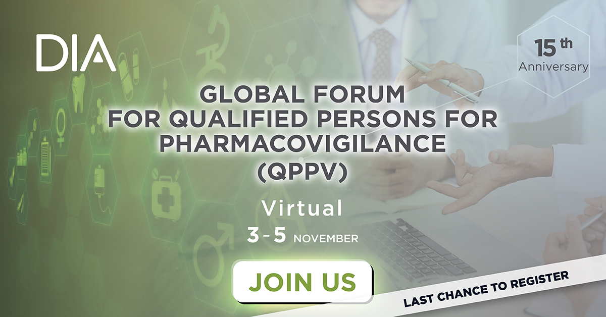 Global Forum for Qualified Persons for Pharmacovigilance (QPPV) Ad