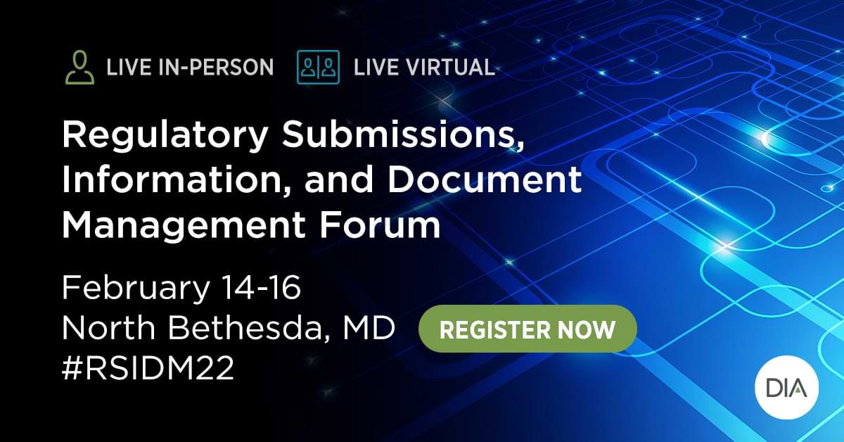 Regulatory Submissions, Information, and Document Management Forum Advertisement