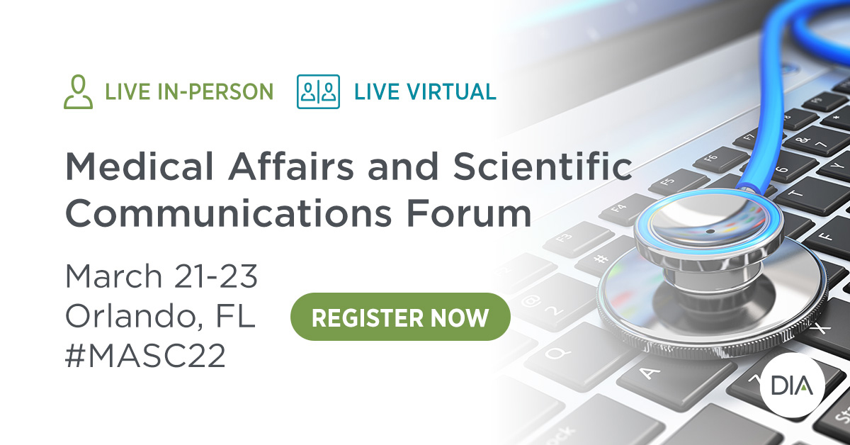 Medical Affairs and Scientific Communications Forum Advertisement
