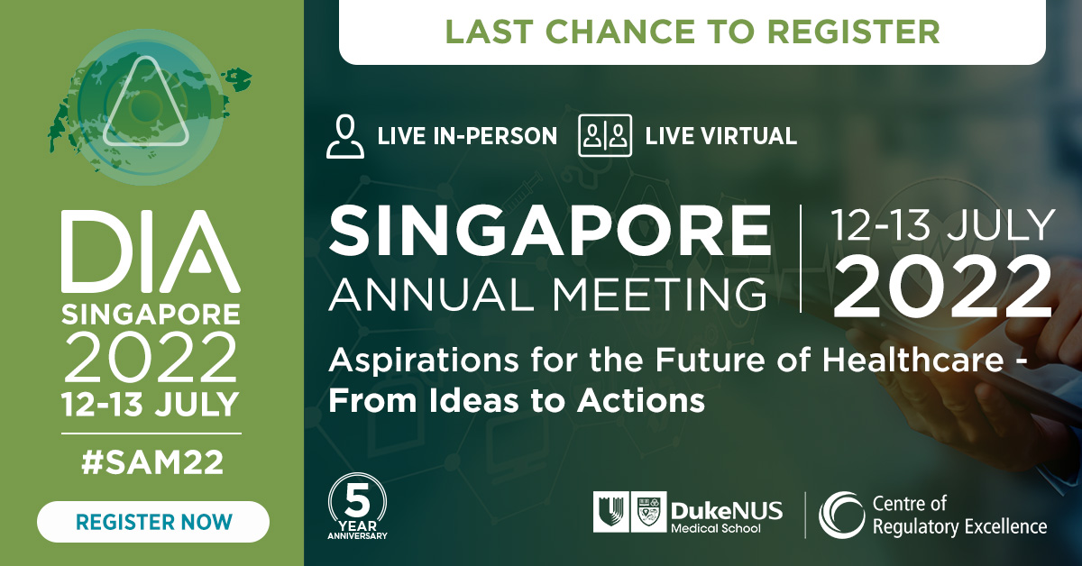 DIA Singapore Annual Meeting 2022 Advertisement