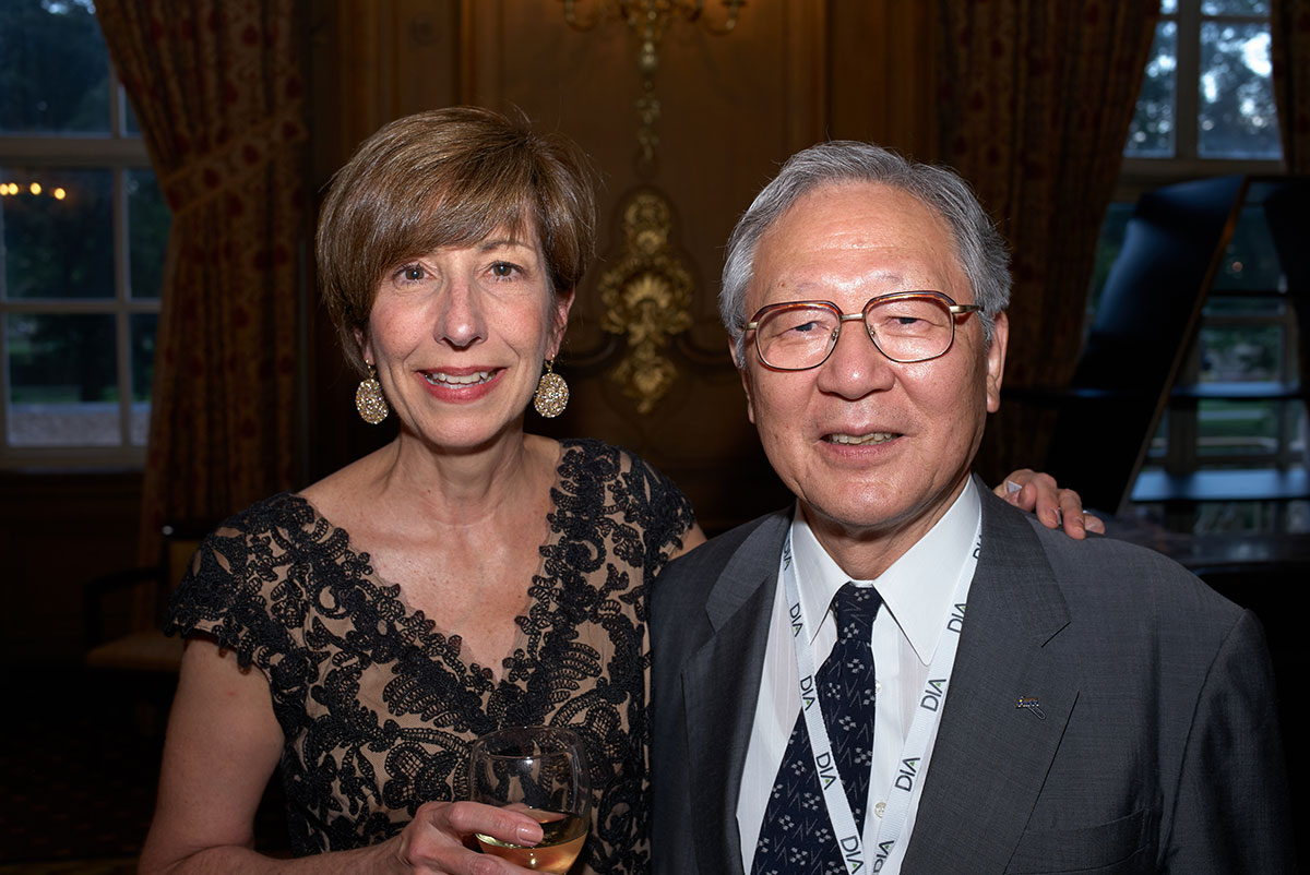 Barbara at a DIA Annual Meeting with the late Dr. Tatsuya Kondo, Chief Executive of the Pharmaceuticals and Medical Devices Agency (PMDA) in Japan from 2008-2018.