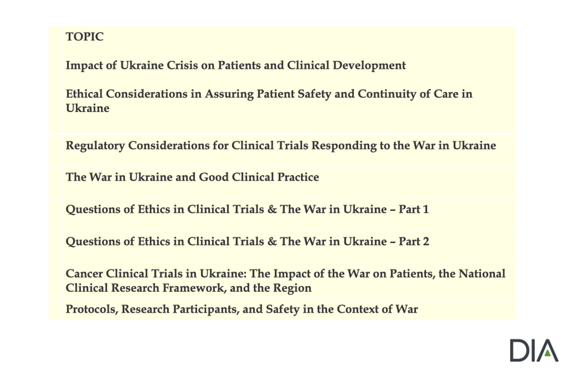 DIA/UCRSI Ukraine Webinar Series