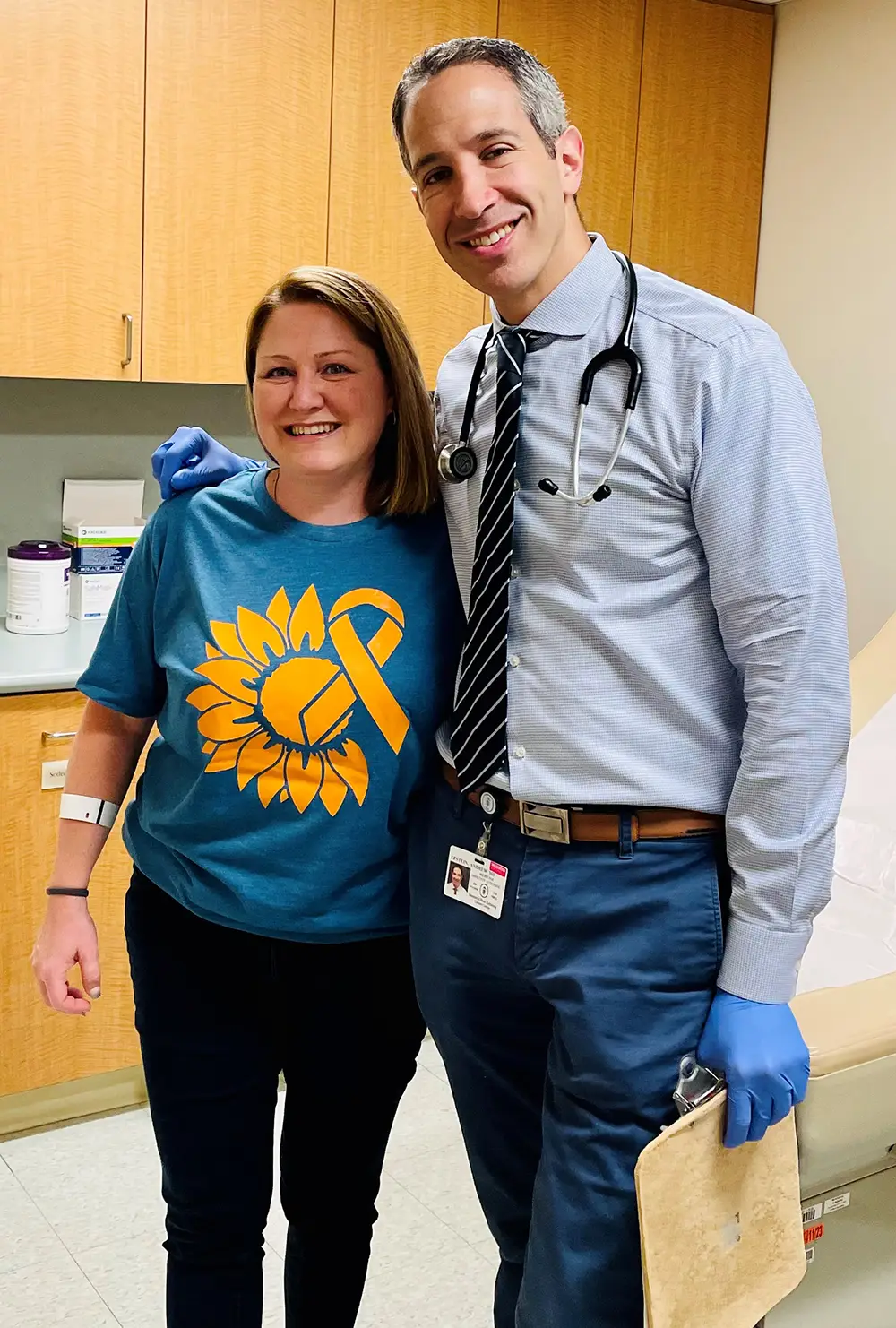 Katie with Oncologist Dr Epstein