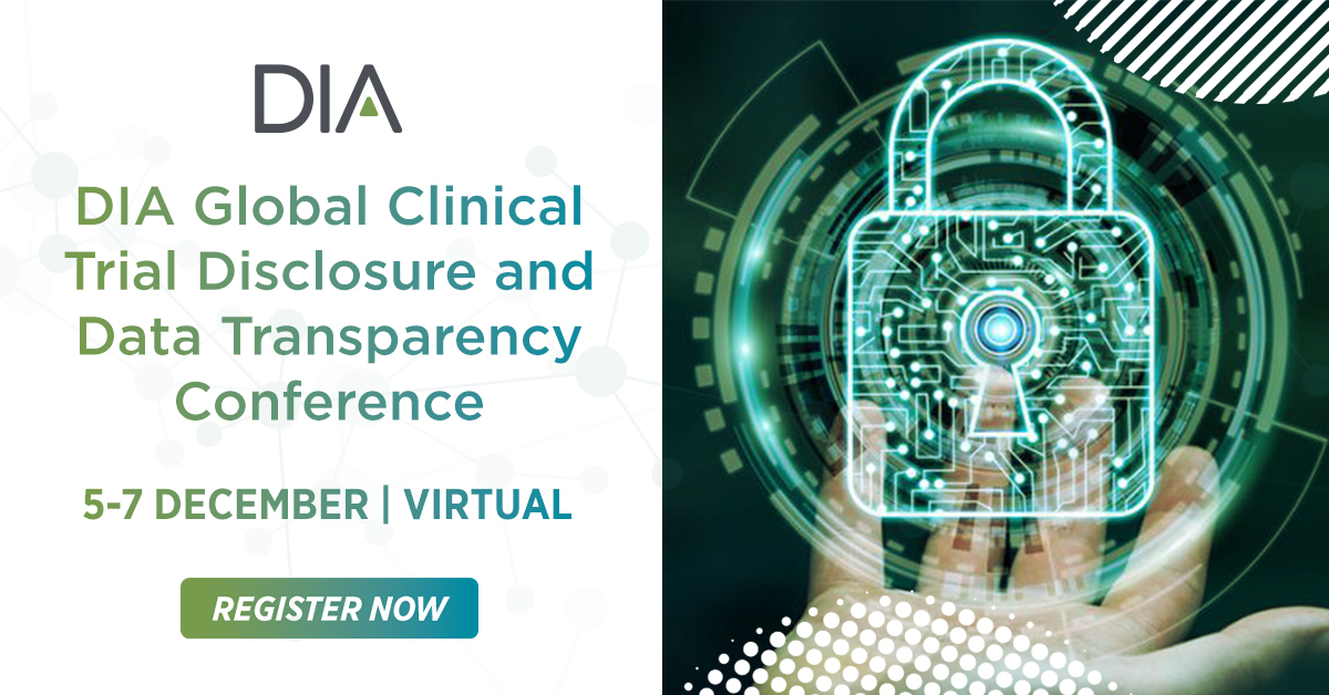 DIA Global Clinical Trial Disclosure and Data Transparency Conference Advertisement