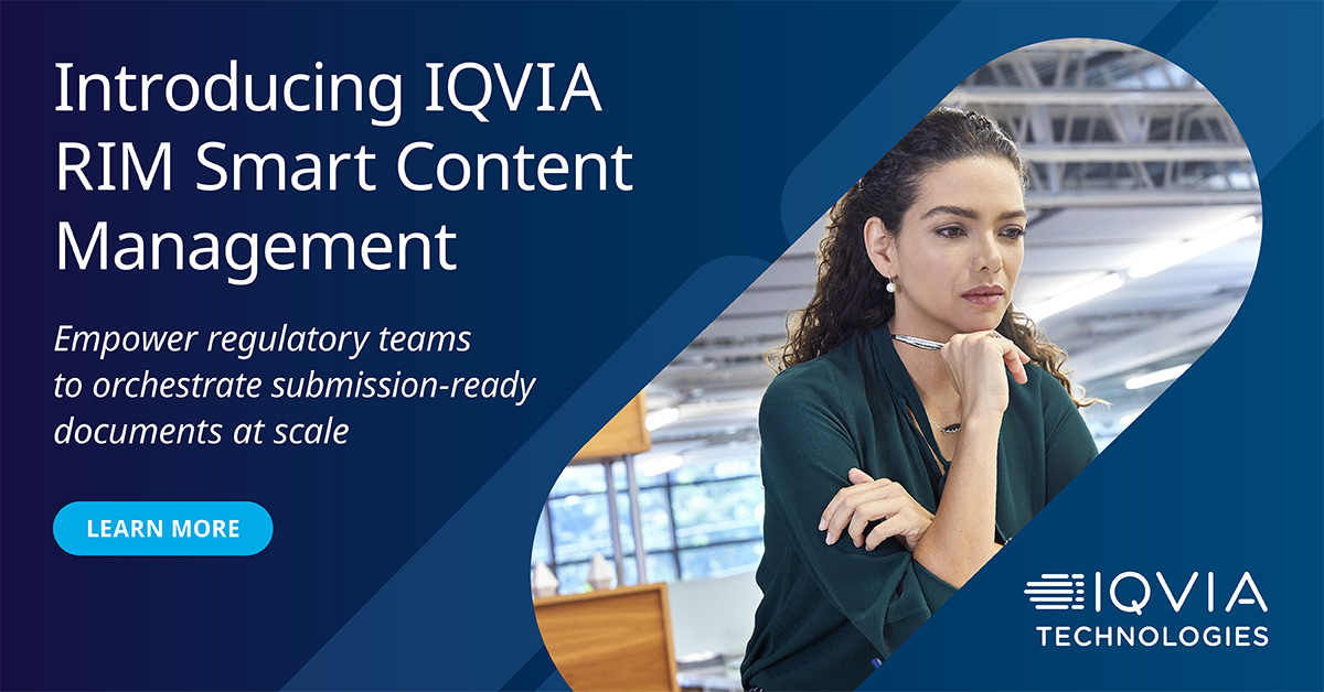 IQVIA RIM Smart Content Management Advertisement